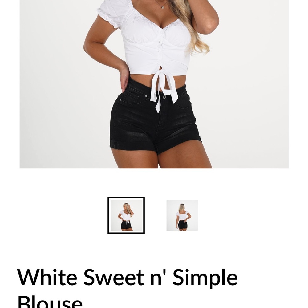 NVGTN NAVI white simple blouse size small